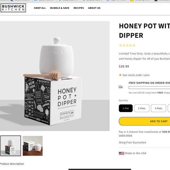 Bushwick Kitchen Honey Pot with Dipper - Picture 12 of 12